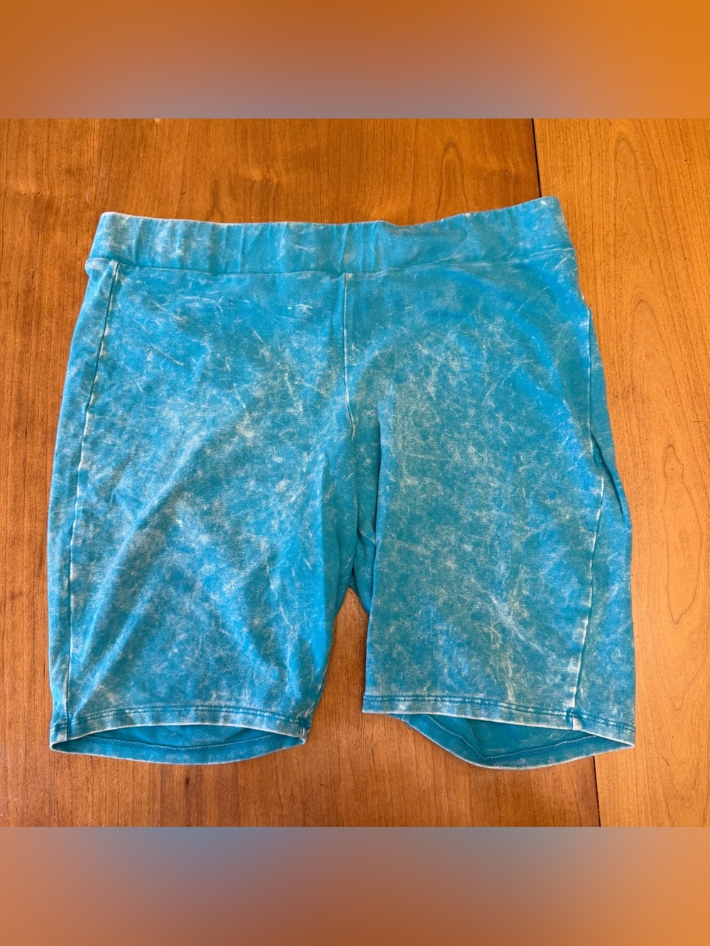 Torrid Acid-Wash Biker Shorts Turquoise 2 | Athletic Gym Girl Workout Plus Size